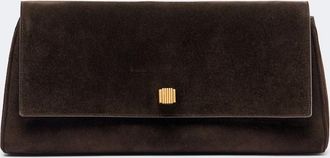 Khaite Audrey suede clutch