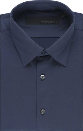 Roberto Ricci Design Blue Structured Collar Oxford Shirt