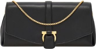 Ferragamo Front Flap Chain-Link Shoulder Bag