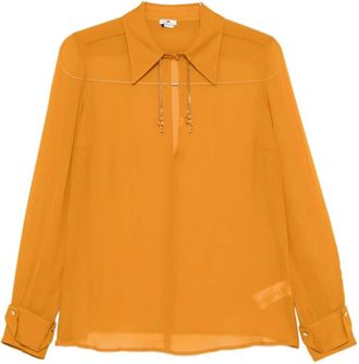Elisabetta Franchi Overhemden - Dames - Overhemden - Oranje - M - Overhemden