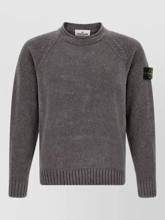 Stone Island ribbed crew neck cotton jumper