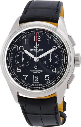 Breitling Pre-owned Breitling Premier B01 Chronograph Automatic Black Dial Mens Watch AB0145221B1P2