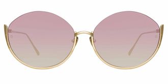 Linda Farrow RAE LFL1144/S C4 Womens Sunglasses Gold Size 65