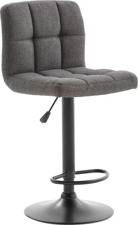 Livetastic Barhocker, Grau, Schwarz, Metall, Textil, Drehteller, 44.5x92-113x48 cm, Sitzfläche 360° drehbar, Esszimmer, Stühle, Hocker