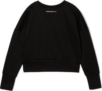 Karl Lagerfeld Polyester-Viscose Blend Sweatshirt - Black