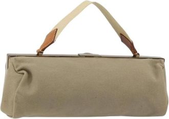 Miu Miu Pre-owned Canvas Handtas - Dames - Vintage Handtas - Beige - ONE Size - Vintage