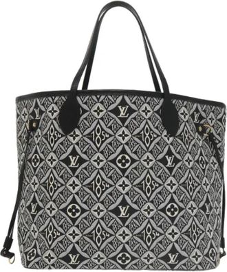 Louis Vuitton Tweedehands Canvas Louis Vuitton tassen - Dames - Vintage Shopper - Zwart - ONE Size - Leer - Vintage