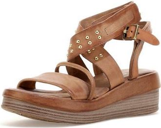 A.S.98 Shiloh Studded Wedge Sandal in Camel at Nordstrom, Size 9.5-10Us