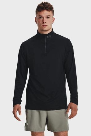 Under Armour Sweatshirt Mens Black 1/4 Zip Running Performance DSGL214