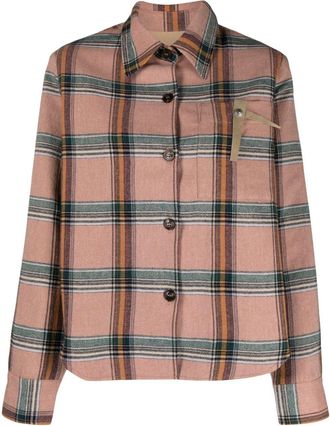Fortela April check-print flannel shirt - women - Wool/Viscose/Polyester/Cotton - 38 - Pink