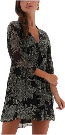 Vanessa Bruno Vogue Jurk Zwart - Dames - Korte kleedjes - Veelkleurig - S - Kleedjes