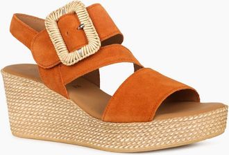Gabor Womens Embrace Womens Wedge Sandal - Brown - Size: 4.5