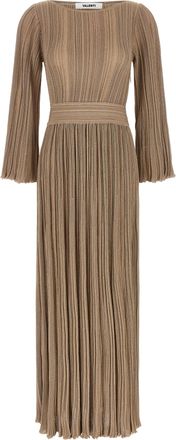 Antonino Valenti Gold Viscose Long Womens Dress