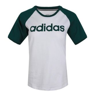 adidas (WMNS) adidas Neo Essentials T-Shirt Asia Sizing White Green GL1177