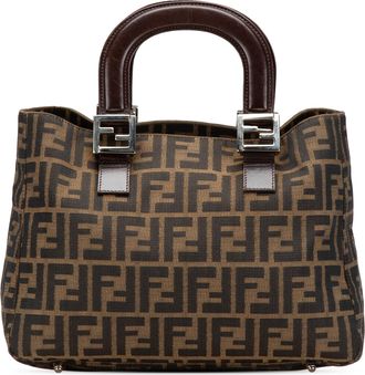 Fendi Pre-owned Womens Vintage Handbag - Tan Textile - One Size