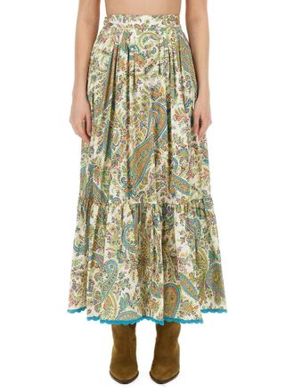 Etro Cotton Long Skirt - Green