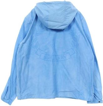 Burberry 2010s back-print hooded jacket - Blue