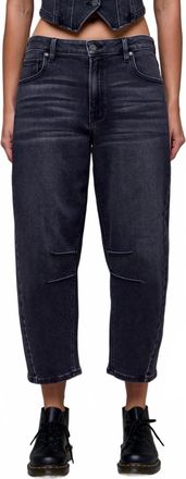 Hidden Jeans Sammie Cropped Barrel Jeans In Grey