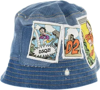 Dsquared2 Denim Graphic Bucket Hat