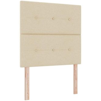 vidaXL Cabecero Con Cabecera Manual Crema 90 Cm Tela Vidaxl