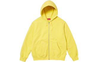 SUPREME Small Box Zip Up Hooded Sweatshirt Yellow SUP-FW23-032