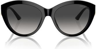 Jimmy Choo London 55mm Gradient Phantos Sunglasses in Black /Gradient Grey at Nordstrom