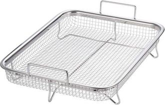 OEM Cesta Multifuncional De Acero Inoxidable Para Asar Patatas Fritas (30 X 22 X 5 Cm)