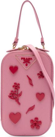 Prada Pre-owned Prada Embellished Saffiano Lux Phone Pouch Ladies XSYFIC6XHULOQU29
