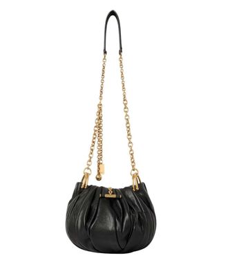 Chlo&eacute; Black Plisse Medium Shoulder Bag