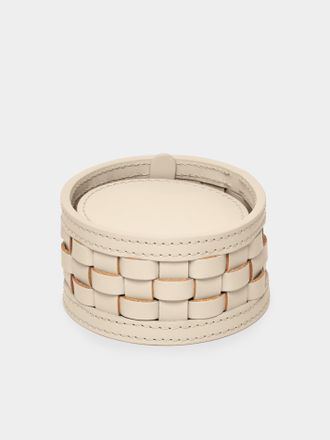 Riviere Barcelona Water-Resistant Leather Coasters (Set of 10)