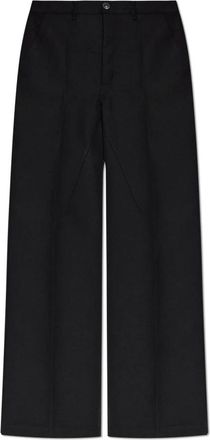Rick Owens Woolen pantalon met wijde pijpen - Heren - Nette broeken - Zwart - W31 - Wol - Broeken