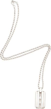 Tiffany & Co. Silver Atlas I.D. Tag Necklace (Authentic Pre-Loved)