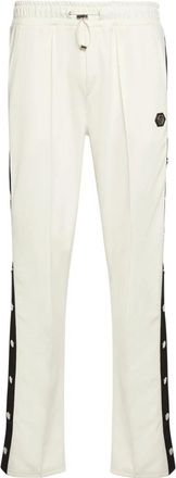 Philipp Plein Buttoned-Up Trainingsbroek Plein Deluxe Signature - Heren - Sweatpants - Beige - S - Polyester - Broeken