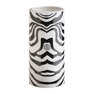 Roberto Cavalli Home Luxury Medium Vase in Zebrage at Nordstrom, Size Large