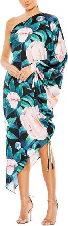 Mac Duggal Floral One Shoulder Dress