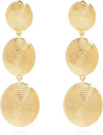 LI&Eacute; STUDIO The Ruby Earrings - Dames - Oorbellen - Geel - ONE Size - Leer - Accessoires