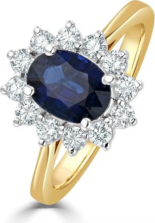 The Diamond Store Sapphire 1.55ct And Diamond 0.50ct 18K Gold Ring