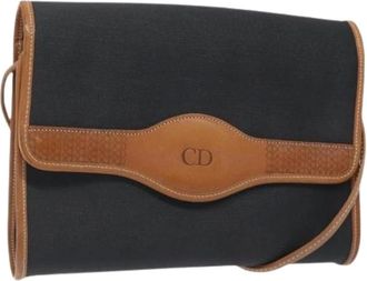 Dior Pre-owned Cross Body Bags, female, Black, Size: ONE SIZE Pre-owned Canvas Cross Body Bag