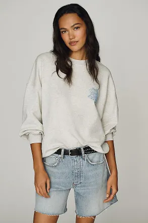 Anine Bing Miles Waves 100% Cotton Sweatshirt
