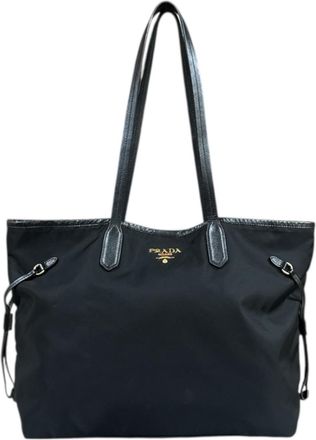 Prada Black Nylon Tote Bag (Pre-Owned)