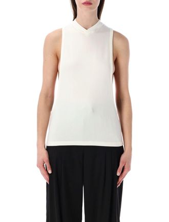 Versace Cotton Stretch Scoop Cutout Body Top