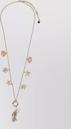 Self Portrait necklace adjustable chain starfish shell pearls