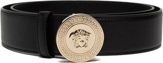 Versace Medusa Head Buckle Belt - Dames - Riemen - Zwart - 90 CM - Leer - Accessoires