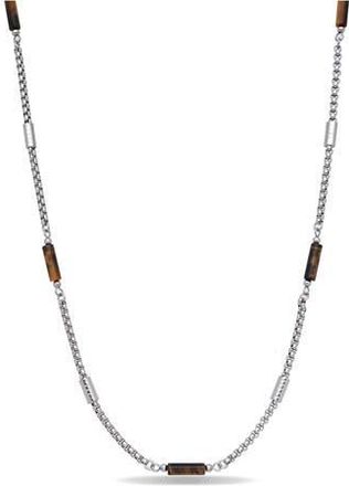 Eye Candy Los Angeles Colton Beaded Chain Necklace in Silver at Nordstrom Rack
