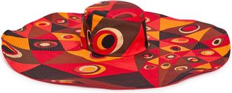 Pucci Printed Wide-brimmed Cotton sun hat - Orange - One Size