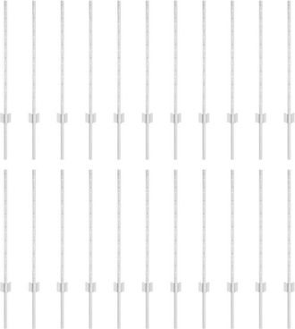 vidaXL Vidaxl - Steel Fence Posts 22 pcs Silver Galvanised steel