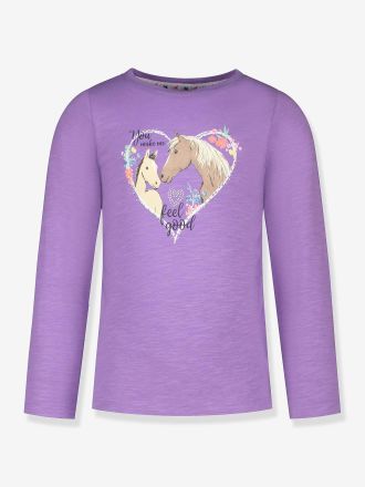 Salt And Pepper Langarmshirt mit Glitzer-Pferdeprint M&auml;dchen Salt and Pepper violett