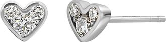 Bony Levy Mika Diamond Heart Stud Earrings in 18K White Gold at Nordstrom