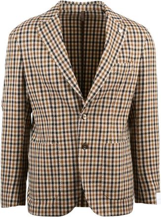 Luigi Bianchi Mantova Giacca Stondata - Heren - Blazers - Beige - L - Katoen - Jassen