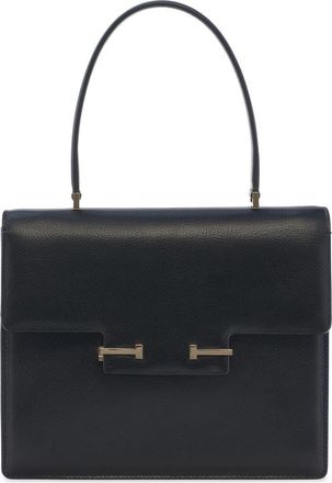 Tom Ford Small Double T Leathe Top Handle Bag in Black at Nordstrom